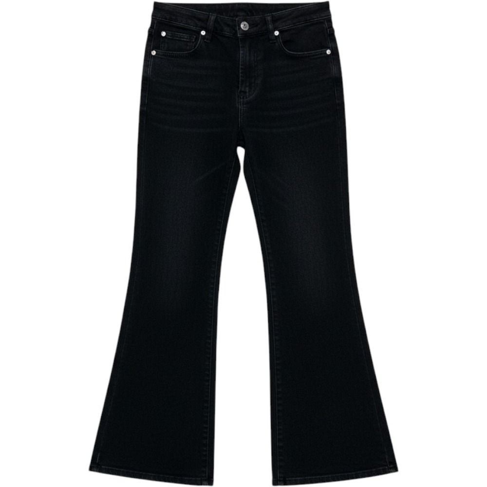 UNIF Flare Jeans Women 27 Black Retro Mid Rise Denim Pants Y2K Skater - Picture 1 of 12